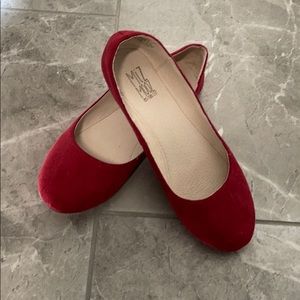 Red ballet flats size 9.5